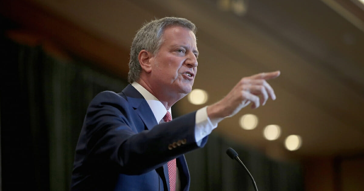 Democratic presidential candidate and New York City mayor Bill De Blasio speaks at the Rainbow PUSH Coalition Annual International Convention on July 1, 2019 in Chicago, Illinois.