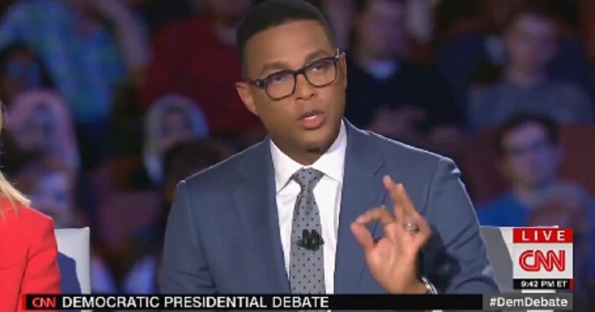 Don Lemon asking a question at Tuesday's debate.