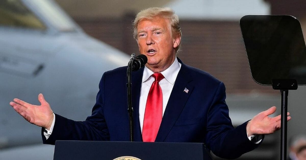 President Donald Trump speaks to U.S. troops at the Osan Air Base on June 20, 2019, in Pyeongtaek, South Korea.
