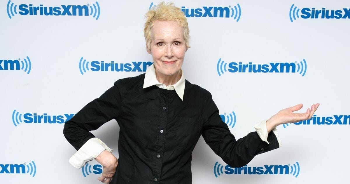 E. Jean Carroll visits SiriusXM on July 11, 2019, in New York City. The author's 100-plus media appearances haven't helped her book sales.