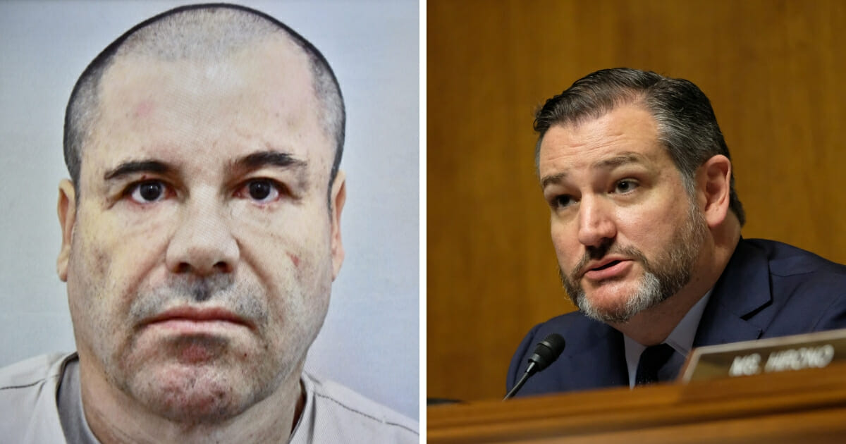 Federal prosecutors are seeking to seize convicted Mexican drug lord Joaquin "El Chapo" Guzman's, left, assets, claiming he owes the United States in excess of $12 billion. Texas Sen. Ted Cruz, right, has an idea for how to spend the money.