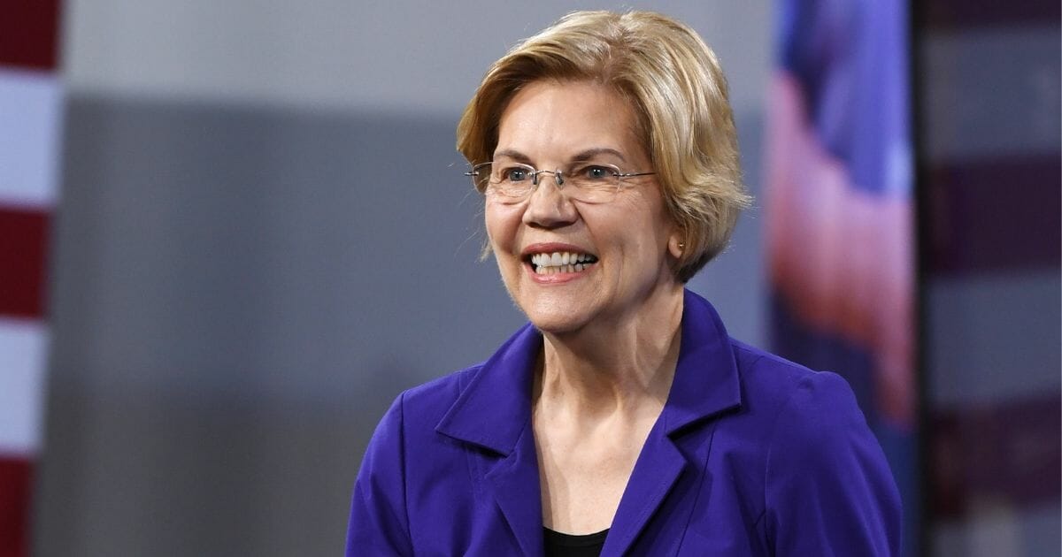 Democratic presidential candidate U.S. Sen. Elizabeth Warren (D-MA) speaks at the National Forum on Wages and Working People: Creating an Economy That Works for All at Enclave on April 27, 2019, in Las Vegas, Nevada.
