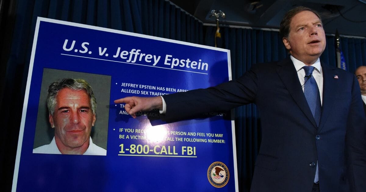 U.S. Attorney for the Southern District of New York Geoffrey Berman announces charges against Jeffery Epstein on July 8, 2019, in New York City.