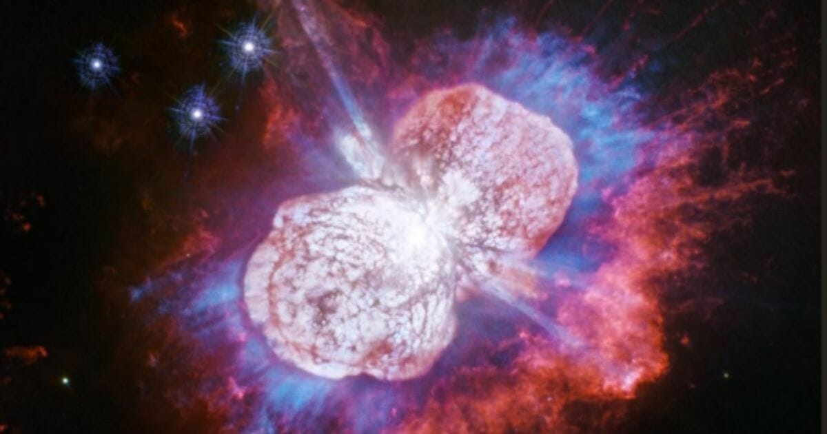 exploding star in outer space