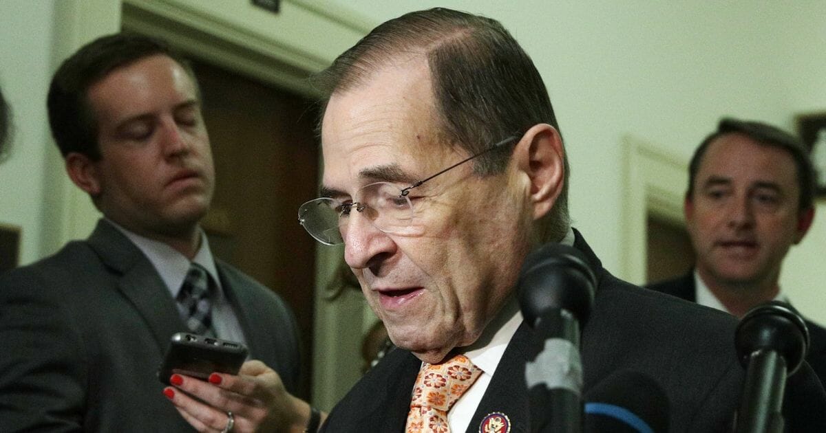 Committee Chairman of U.S. House Judiciary Committee Rep. Jerry Nadler speaks to members of the press on May 29, 2019, in New York City.