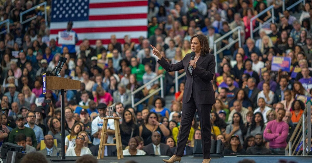 Democratic Sen. Kamala Harris appears at her first Los Angeles-area presidential campaign event on May 19, 2019, in Los Angeles, Calif.