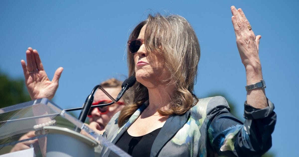 Author and presidential candidate Marianne Williamson speaks at the Capital City Pride Festival Meet the Candidates forum in Des Moines, Iowa, on June 8, 2019.