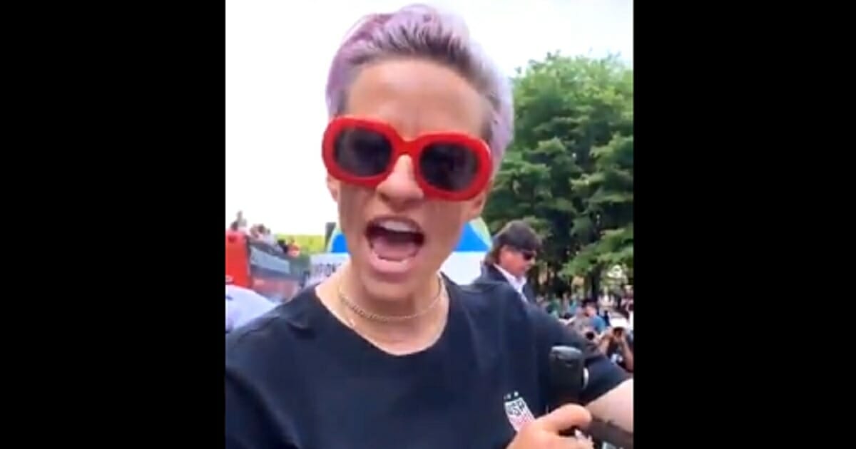 U.S. Women's National Soccer Team co-captain Megan Rapinoe tells an interviewer "I deserve this" at Wednesday's World Cup victory parade in New York City.