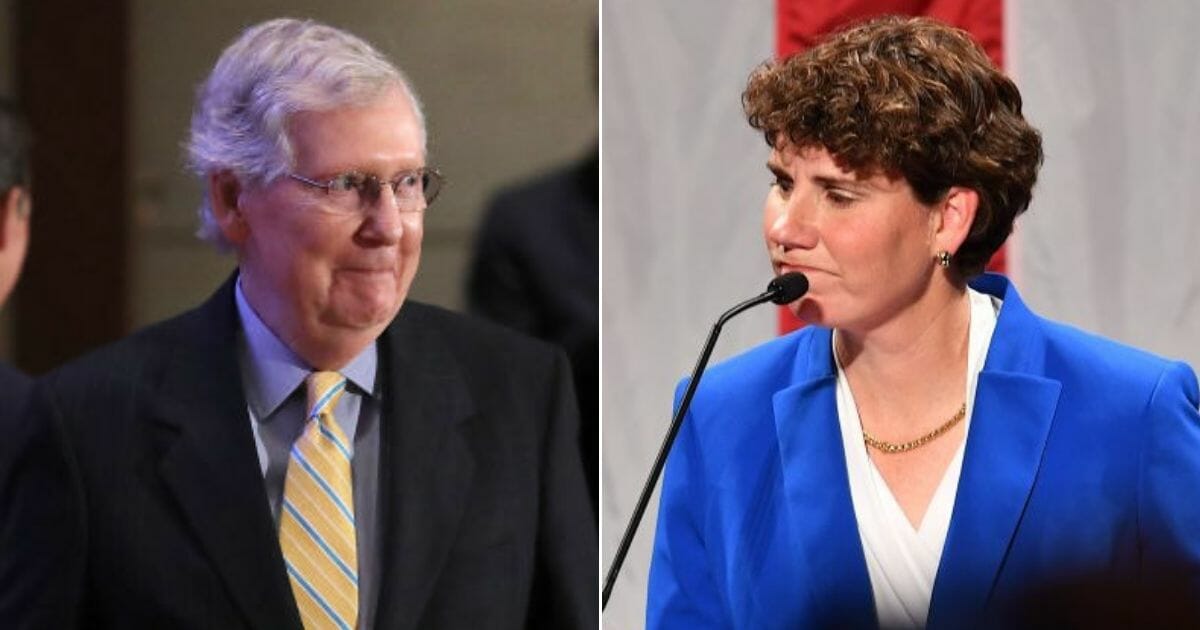 Senate Majority Leader Mitch McConnell; Amy McGrath