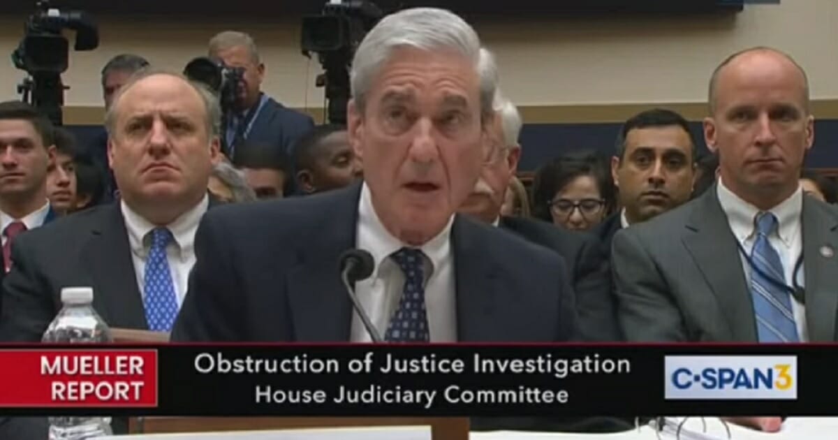 Former special counsel Robert Mueller testifying on July 24.