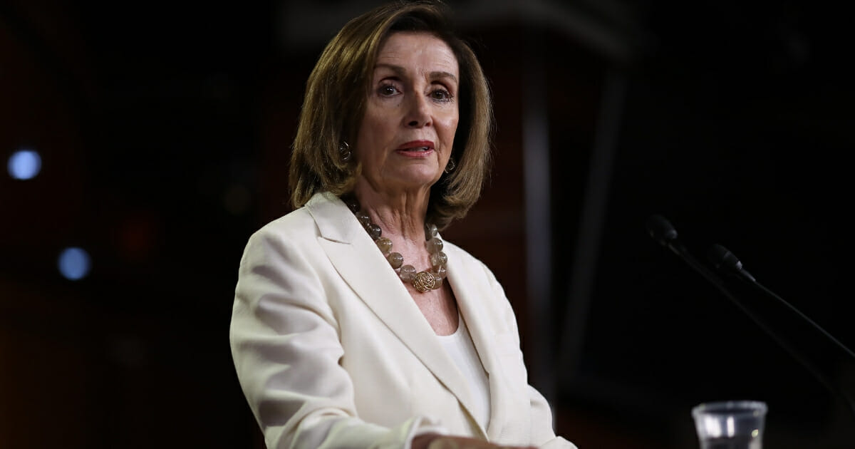 House Speaker Nancy Pelosi took a shot at the chief of staff for democratic socialist Rep. Alexandria Ocasio-Cortez of New York, referring to one of his tweets as "offensive."