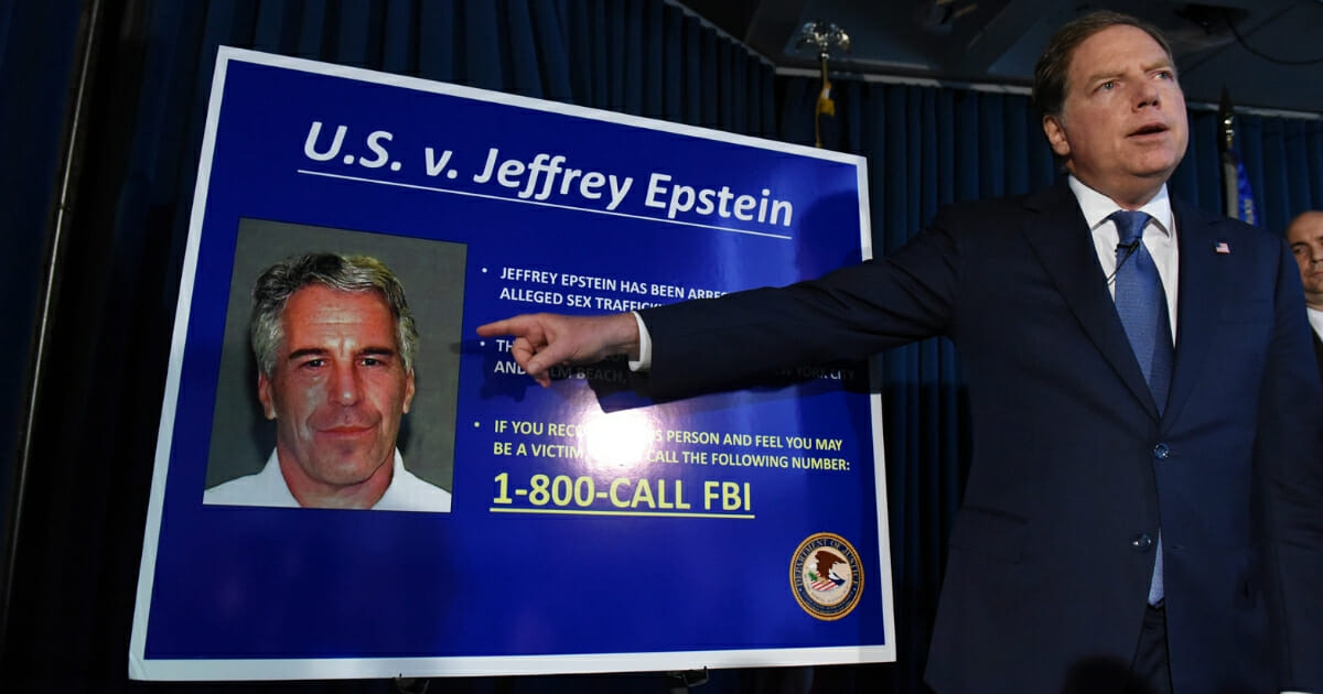 Geoffrey Berman, U.S. attorney for the Southern District of New York, announces charges against Jeffrey Epstein.