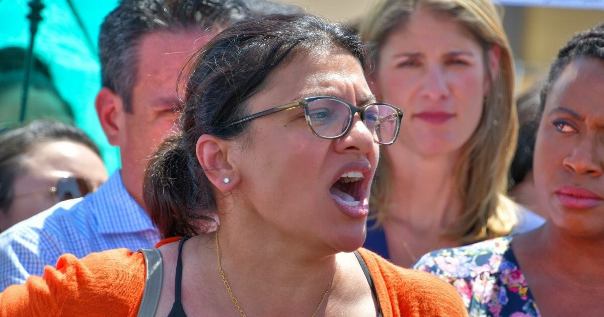 Rep. Rashida Tlaib speaks at the U.S. Customs and Border Protection station in Clint, Texas, on July 1, 2019.
