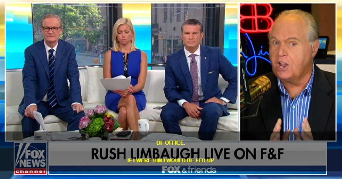 Rush Limbaugh interviewed by "Fox & Friends."