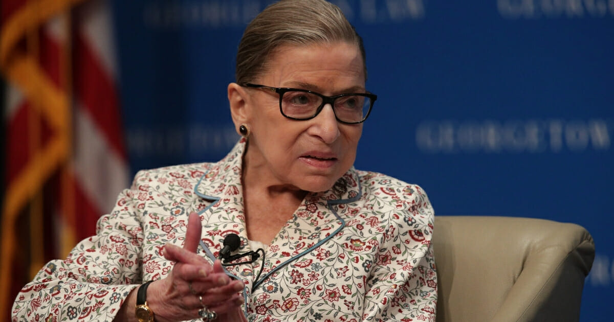 Supreme Court Associate Justice Ruth Bader Ginsburg participates in a discussion at Georgetown University Law Center on July 2, 2019 in Washington, D.C.