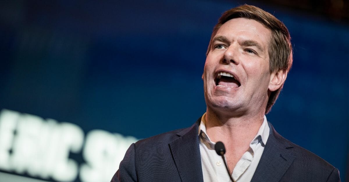 Democratic presidential candidate, Rep. Eric Swalwell (D-CA) speaks to the crowd during the 2019 South Carolina Democratic Party State Convention on June 22, 2019 in Columbia, South Carolina.