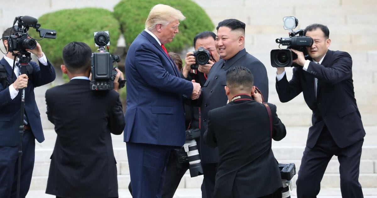 President Donald Trump meets Sunday with North Korean leader Kim Jong Un.