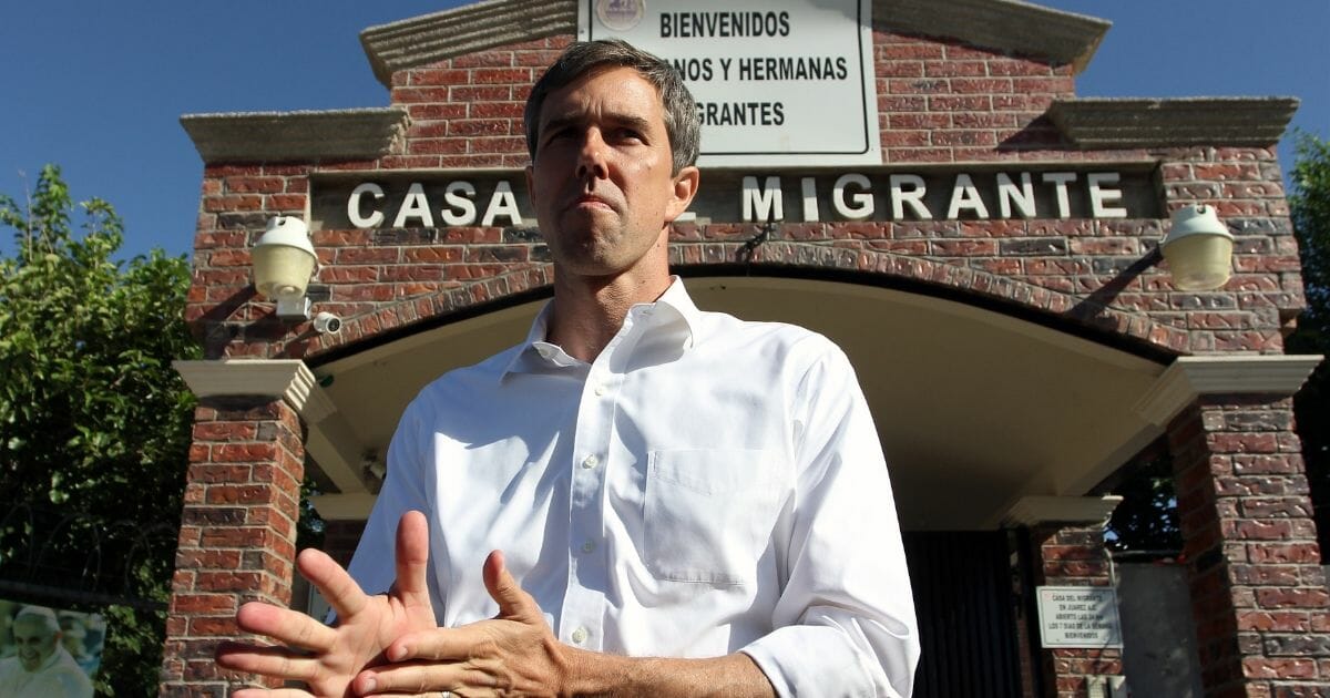 Former Rep. Robert "Beto" O'Rourk in Juarez, Mexico, on Sunday.