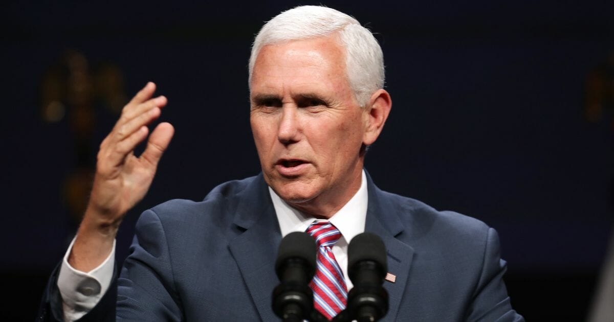 Vice Presdient Mike Pence speaks at an event in May in Washington.