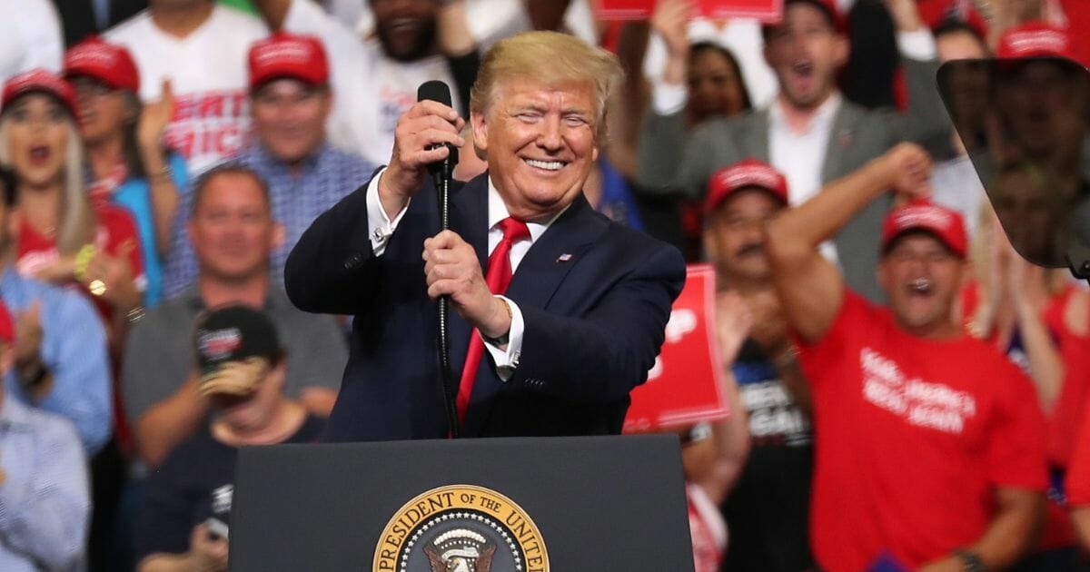 President Donald Trump at his re-election kickoff rally in Orlando, Florida, in June.