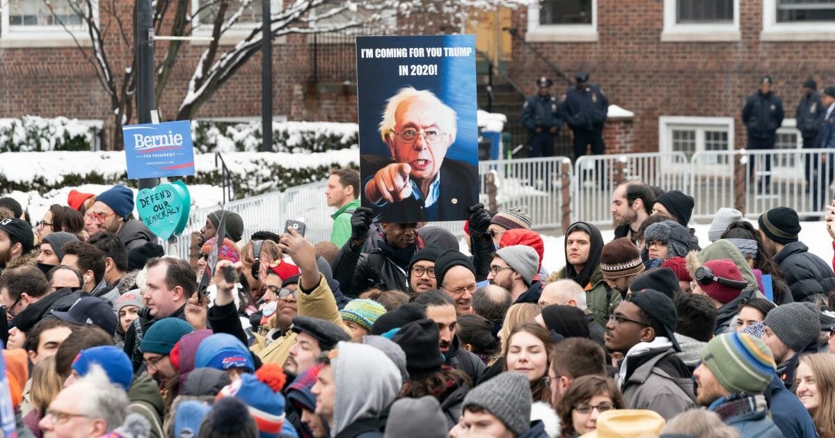 Bernie Sanders campaign rally.