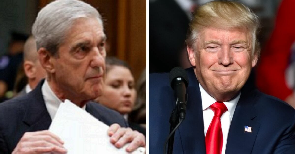 Former special counsel Robert Mueller, left; and President Donald Trump.
