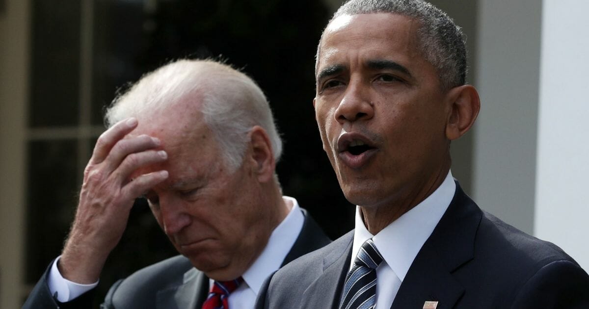 Then-President Barack Obama and Vice President Joe Biden in a file photo from 2016.