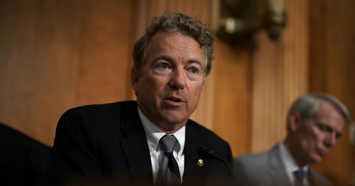 Kentucky Sen. Rand Paul speaks during a Senate Foreign Relations Committee hearing