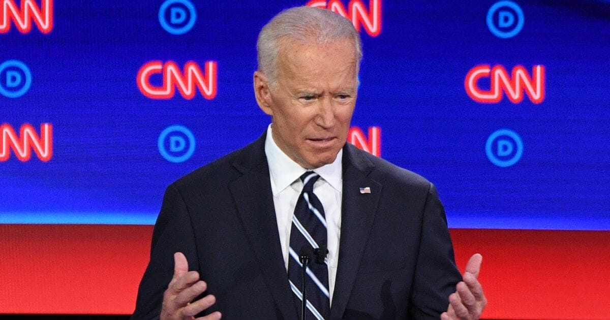 Presidential candidate Joe Biden at the second Democratic debate.
