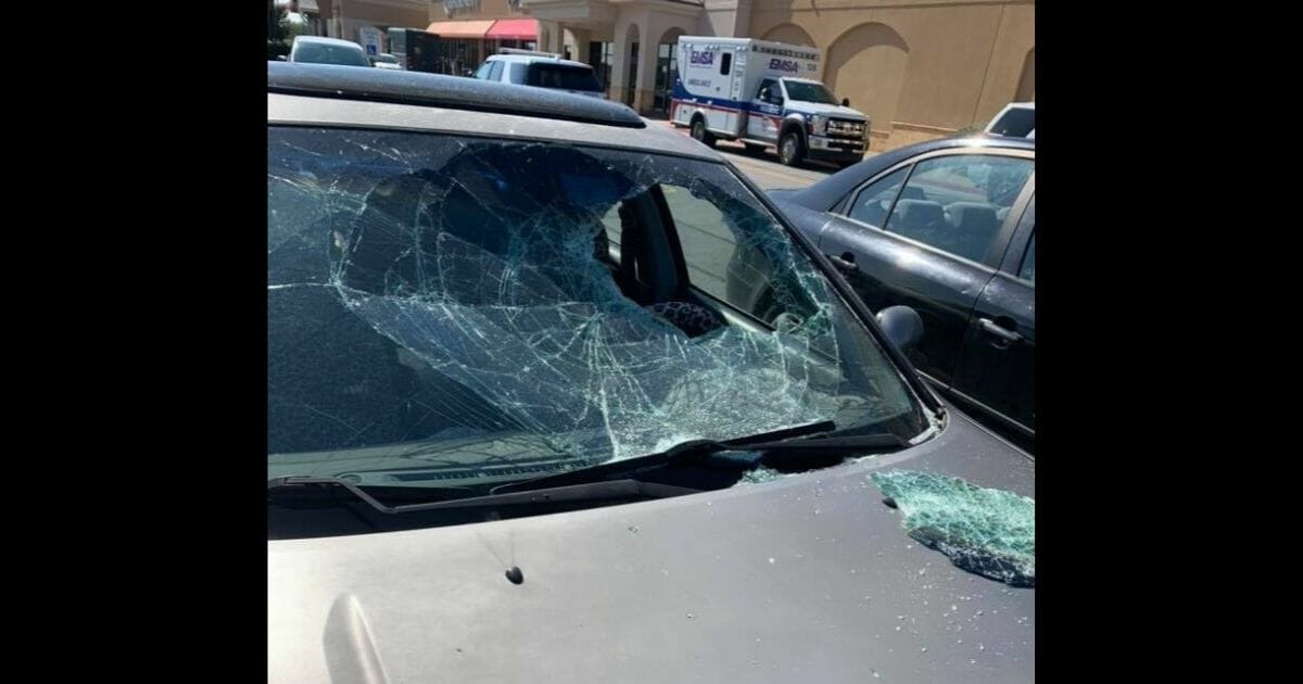 12-year-old smashes windshield to save toddler.