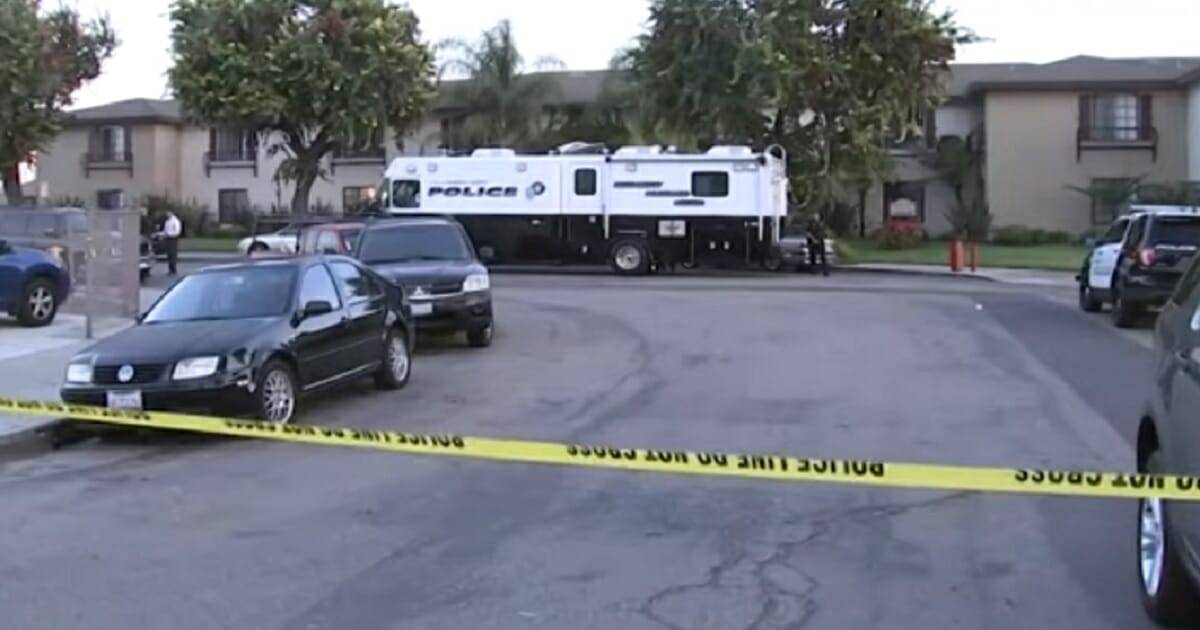 Scene of stabbing Wednesday in Southern California.