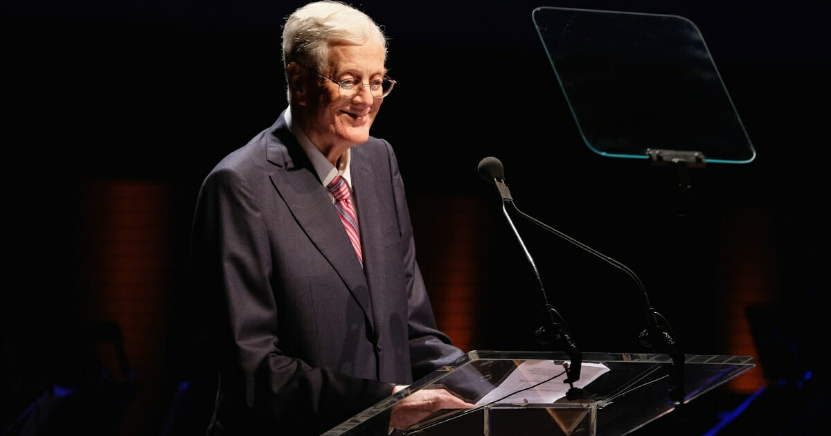 David H. Koch accepts the Laureate Award at the Lincoln Center Spring Gala at Alice Tully Hall on May 2, 2017, in New York City.