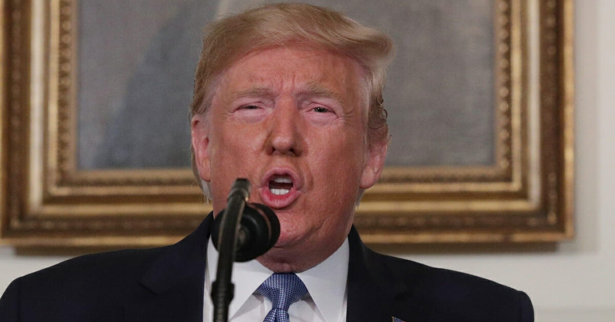President Donald Trump makes remarks in the Diplomatic Reception Room of the White House on Aug. 5, 2019, in Washington, D.C.