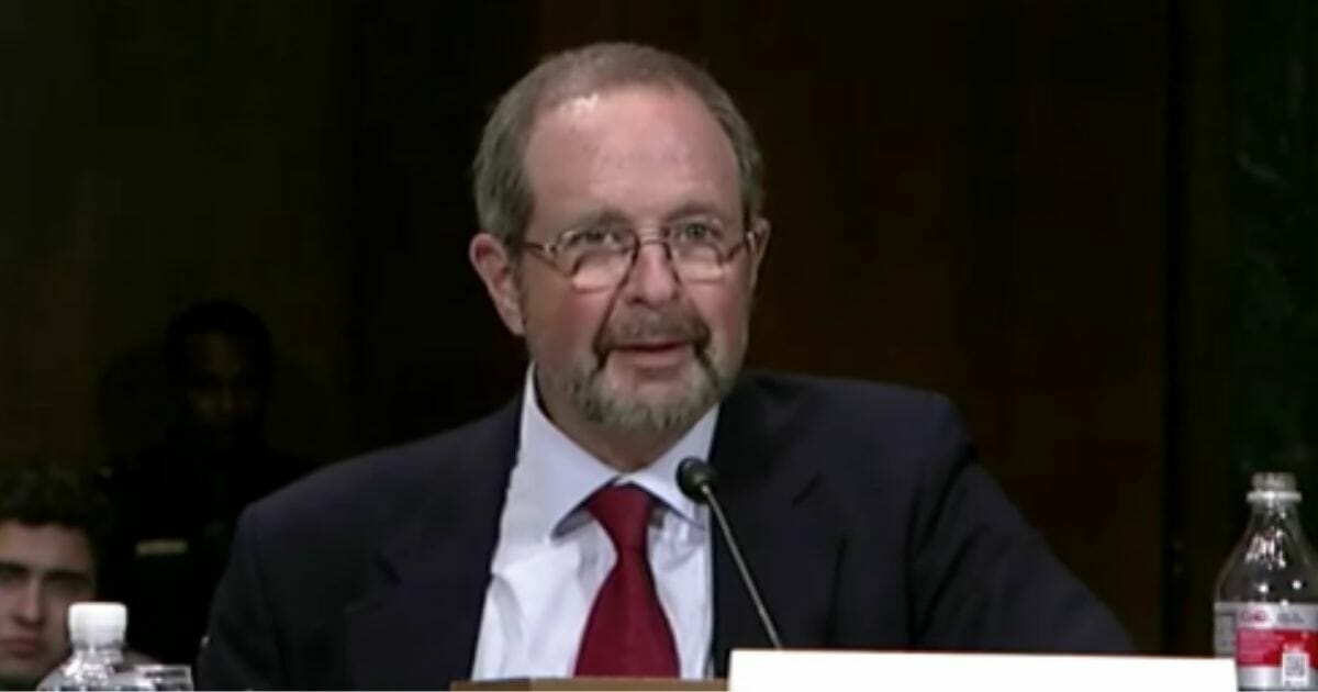 Dr. Robert Epstein answers a question from Sen. Ted Cruz on the Senate Judiciary Committee