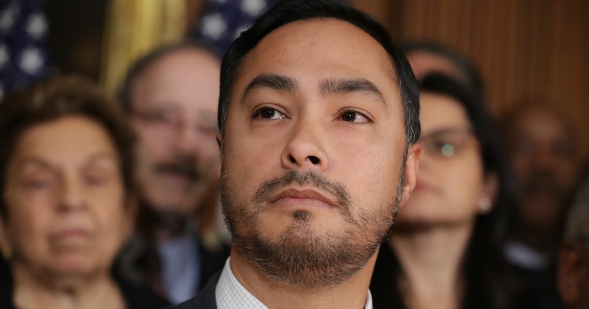 Rep. Joaquin Castro (D-TX) speaks during a news conference about the resolution he has sponsored to terminate President Donald Trump's emergency declaration Feb. 25, 2019, in Washington, D.C.