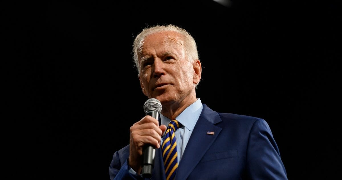 Democratic presidential candidate and former Vice President Joe Biden speaks on stage during a forum on gun safety at the Iowa Events Center on Aug. 10, 2019, in Des Moines, Iowa.