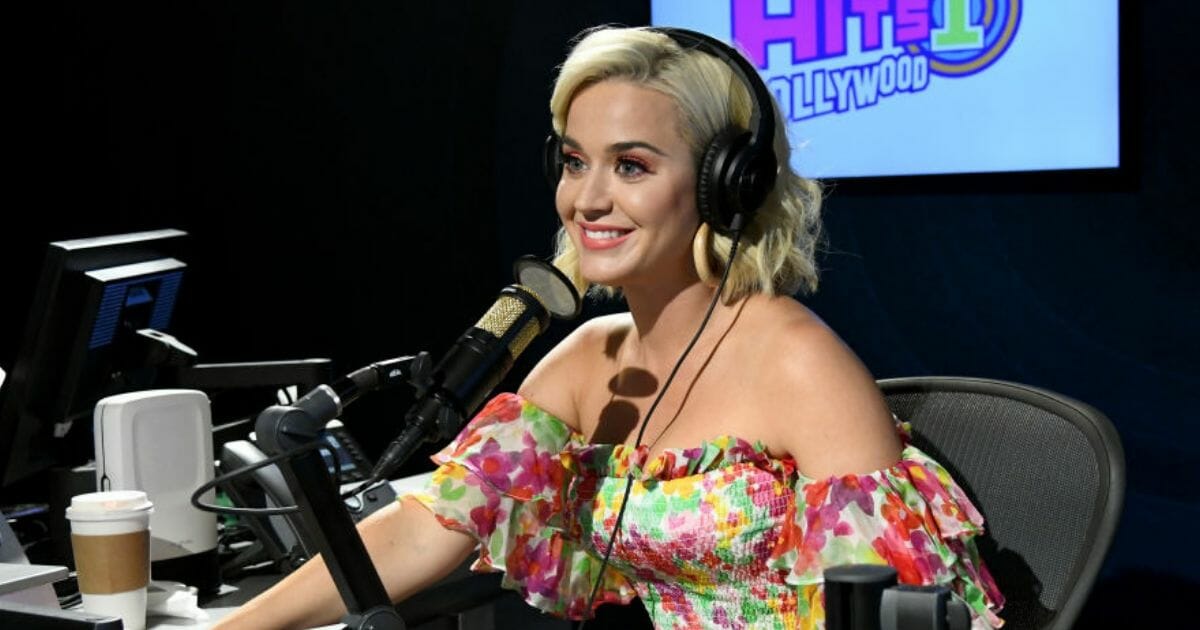 Singer Katy Perry visits SiriusXM on Aug. 7, 2019, in Los Angeles, Calif.