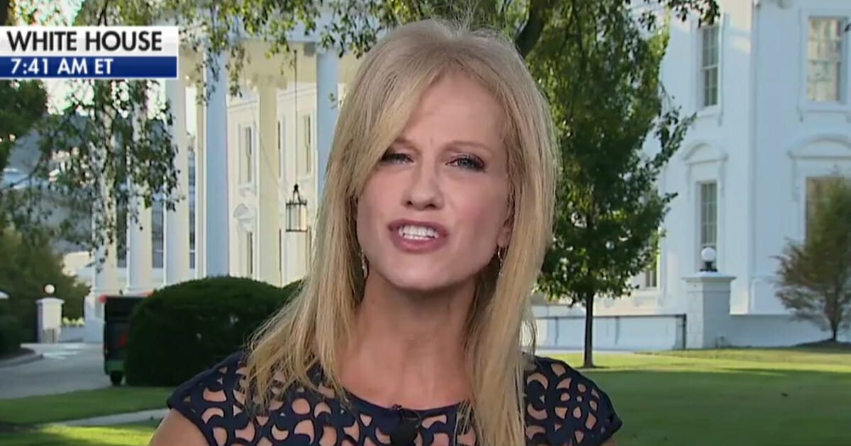 White House counselor Kellyanne Conway appears Tuesday on Fox News' "Fox & Friends."
