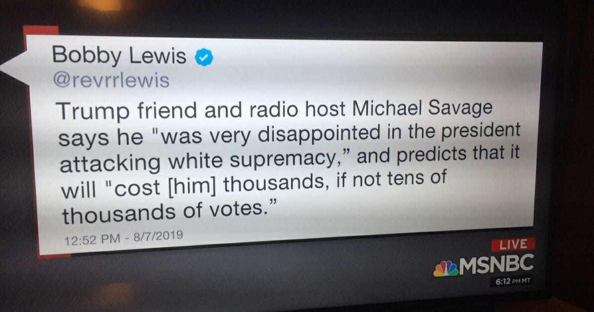 MSNBC aired a graphic that made a left-wing hack named Bobby Lewis look like an actual journalist.