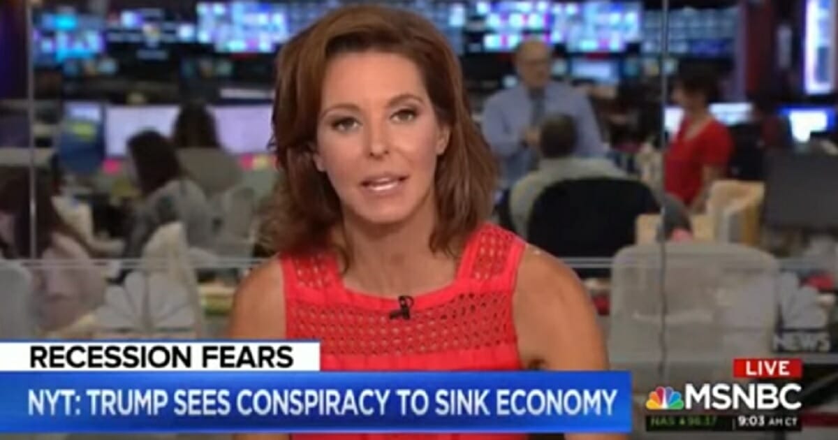 MSNBC's Stephani Ruhle told viewers on Monday "it's about time we get a recession."