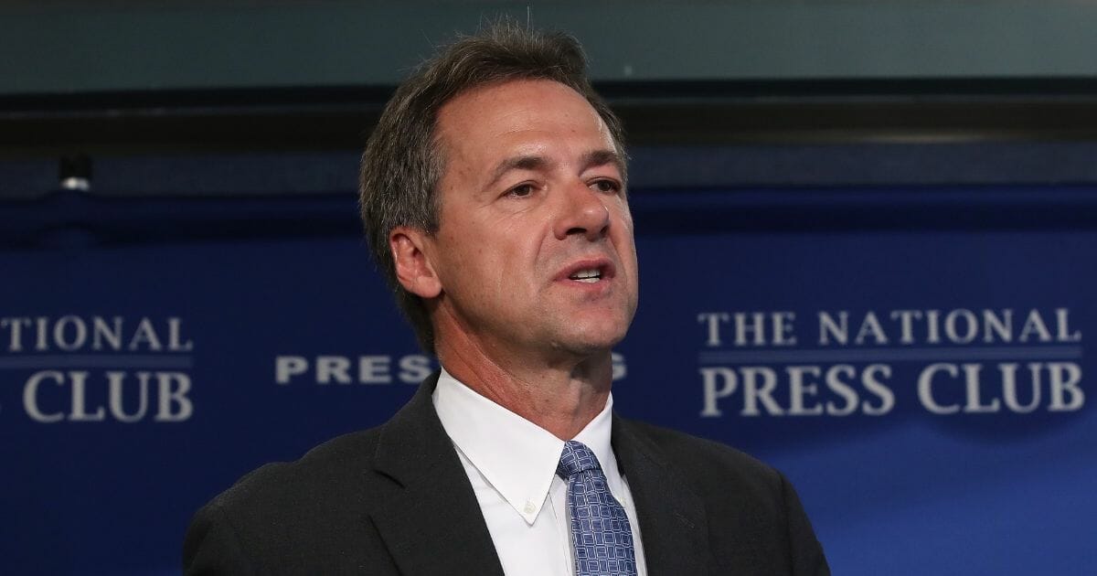 Democratic presidential candidate Gov. Steve Bullock (D-MT) speaks during a media conference Aug. 7, 2019, in Washington, D.C.