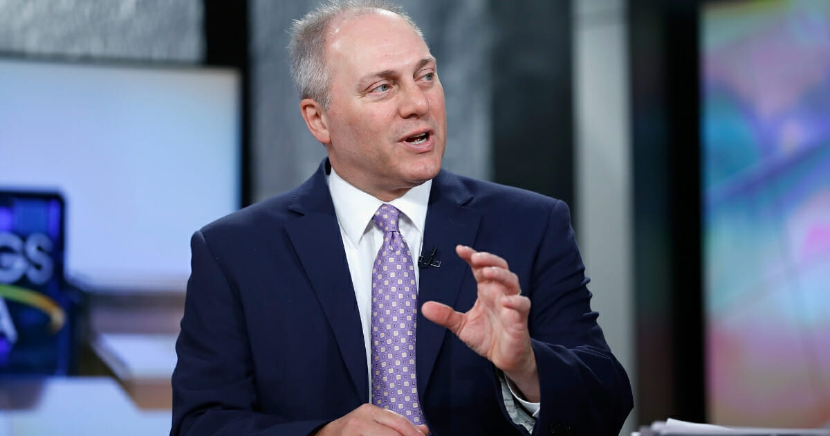 House Majority Whip and U.S. Rep. Steve Scalise visits "Mornings With Maria" at Fox Business Network Studios on June 5, 2018, in New York City.