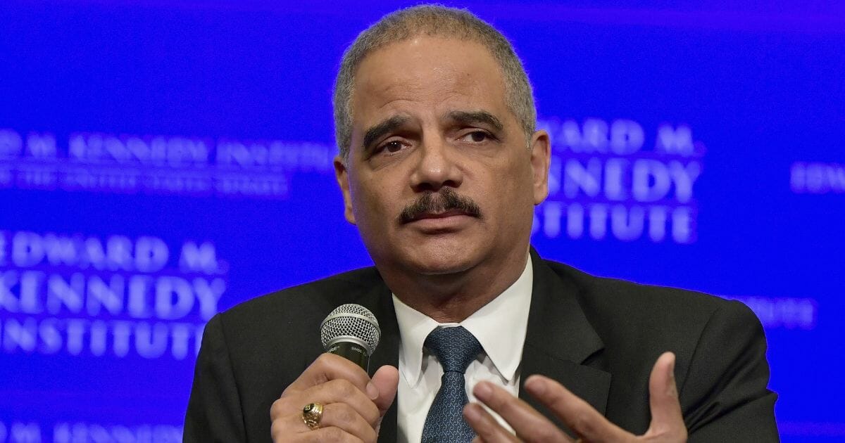 Former Attorney General Eric Holder pictured in a 2018 file photo.