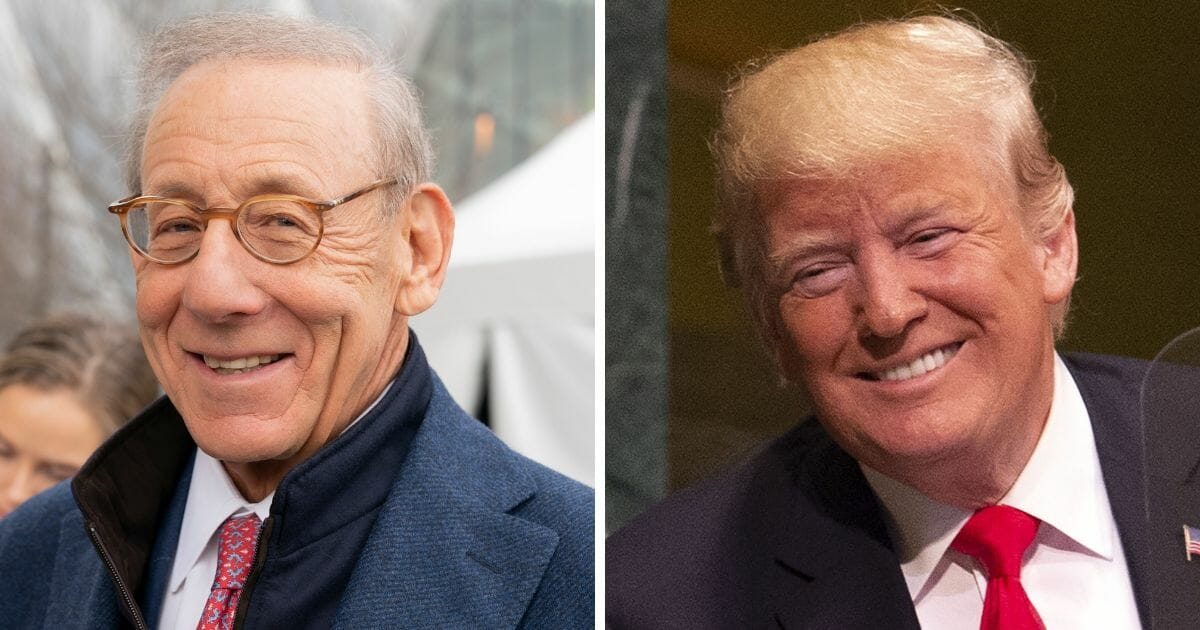 Miami Dolphins owner Stephen Ross, left; and President Donald Trump, right.