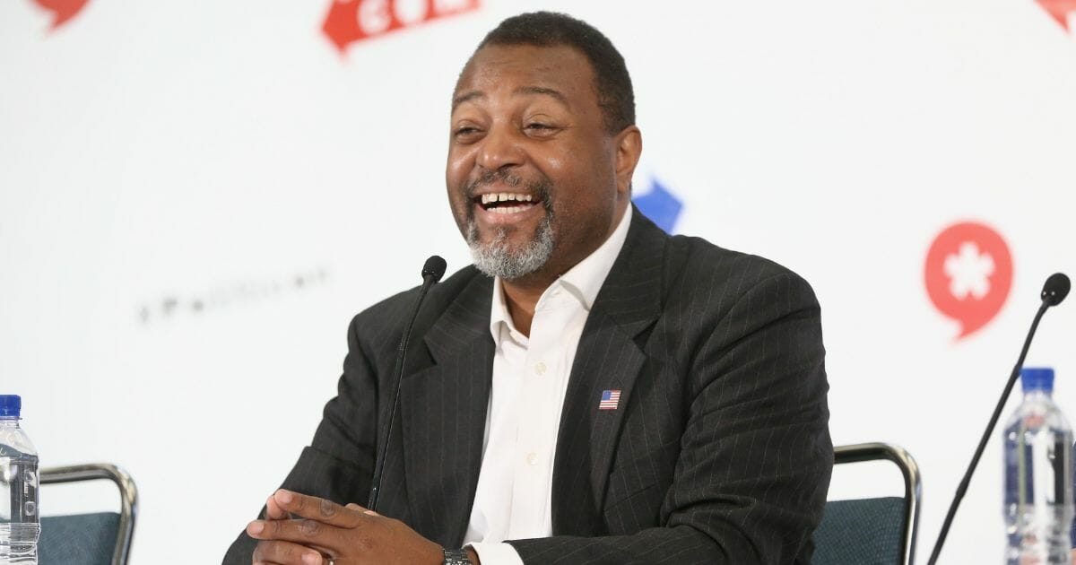 National security analyst Malcolm Nance speaks during Politicon 2018 in Los Angeles, California