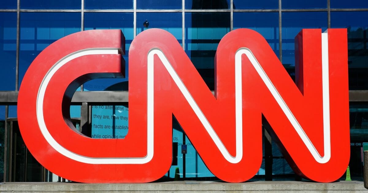 View of the CNN logo at the CNN Center, the world headquarters of the CNN news network located in downtown Atlanta, Georgia.