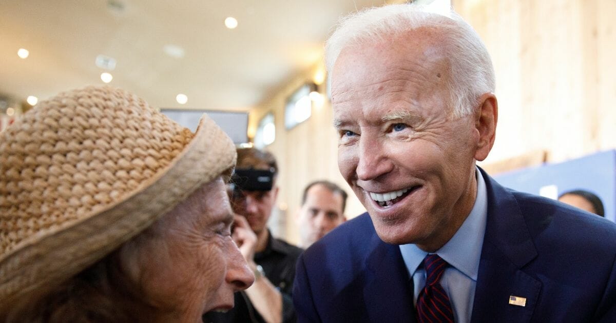 Former Vice President Joe Biden greets the audience after an Aug. 7 speech in Burlington, Iowa. Biden has been enduring a run of embarrassing gaffes on the campaign trail recently.