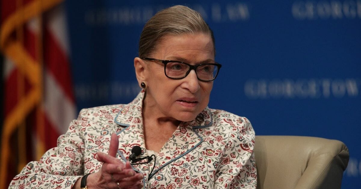 Supreme Court Justice Ruth Bader Ginsburg Attends Discussion At Georgetown Law WASHINGTON, DC - JULY 02: U.S. Supreme Court Associate Justice Ruth Bader Ginsburg participates in a discussion at Georgetown University Law Center July 2, 2019 in Washington, DC. The Georgetown University Law Center’s Supreme Court Institute held a discussion on "U.S. Supreme Court Justice Ruth Bader Ginsburg: A Legacy of Gender Equality in Life and Law." (Photo by Alex Wong/Getty Images)