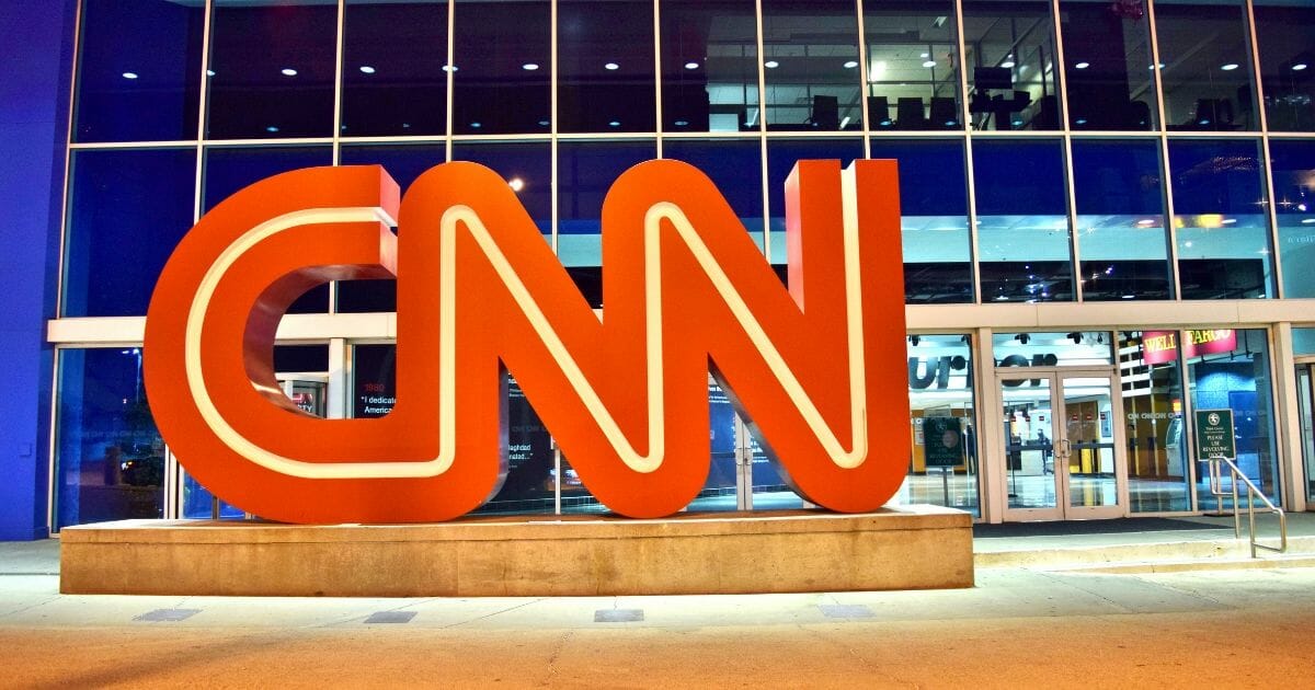 CNN's logo is pictured.