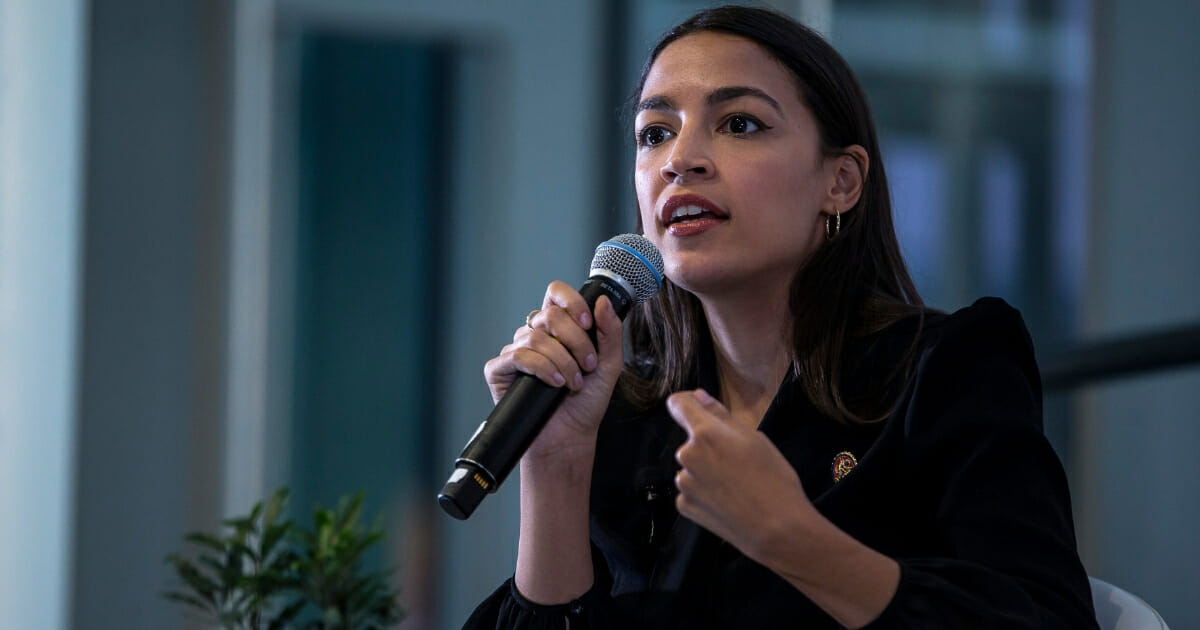 Rep. Alexandria Ocasio-Cortez (D-New York) speaks during a town hall hosted by the NAACP on Sept. 11, 2019, in Washington, D.C.